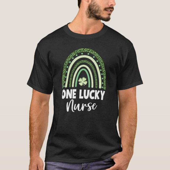 Lucky Nurse St patrick's day T Shirt (Framsida)