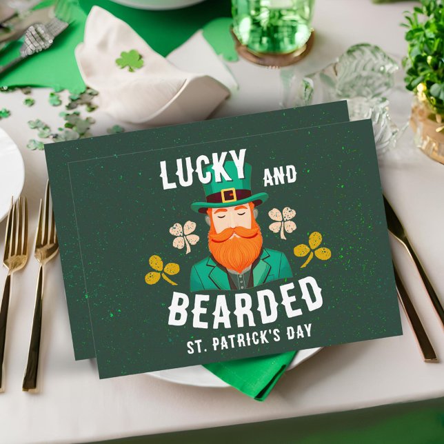 Lucky och Bearded St. Patrick's Day Leprechaun Julkort (Skapare uppladdad)