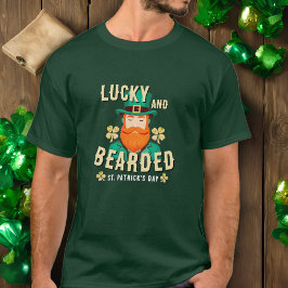 Lucky och Bearded St. Patrick's Day Leprechaun T Shirt