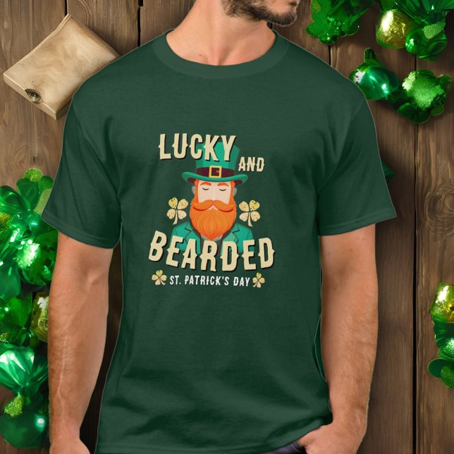 Lucky och Bearded St. Patrick's Day Leprechaun T Shirt (Skapare uppladdad)