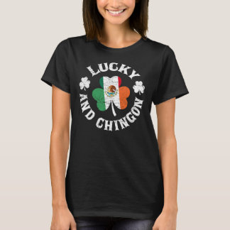 Lucky och Chingon Mexican Irish Cinco de Mayo Sham T Shirt