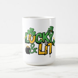Lucky och Lit St. Patrick's Day Kaffemugg