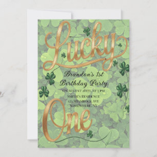 Lucky One 1:a födelsedagsfest Inbjudningar