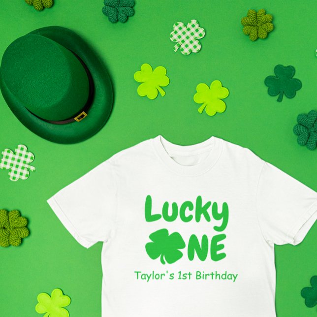 Lucky One 1-årsdag Baby T-Shirt (Skapare uppladdad)