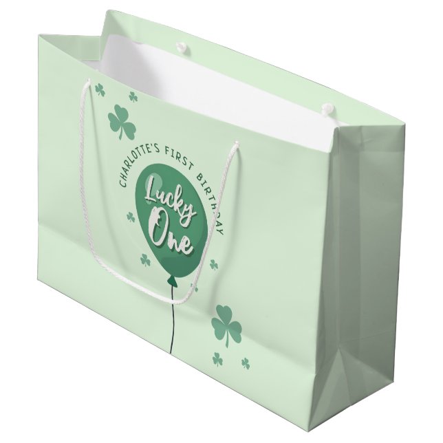 Lucky One 1-årsdag St Patricks Day Klöver (Framsidan Vinklad)