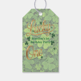 Lucky One 1st. Birthday Party Thank You Presentetikett