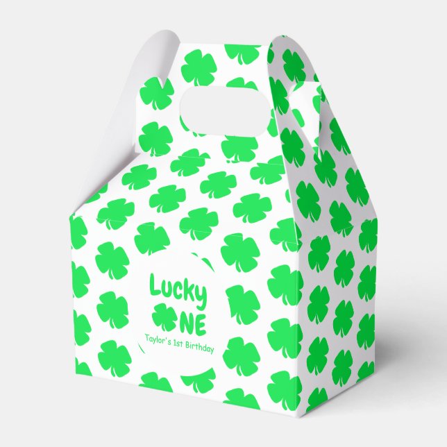 Lucky One 1st Birthday Presentaskar (Framsidan Sidan)