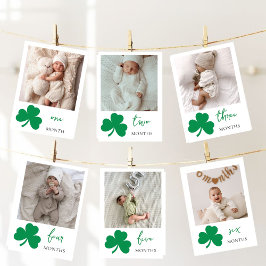 Lucky One Baby Milestone Fotokort Shamrock Julkort