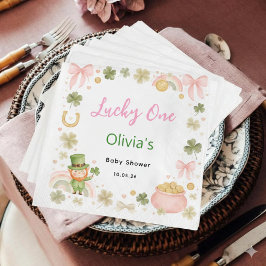 Lucky One Baby Shower Napkins – St Patrick’s Day Pappersservett