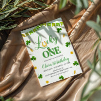 Lucky One Birthday bjudande, St. Patricks Thmet