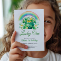 Lucky One Birthday bjudande, St. Patricks Thmet