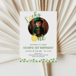 Lucky One Birthday bjudande, St. Patricks Thmet Inbjudningar