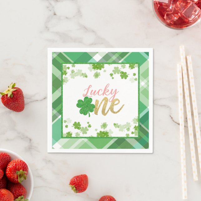 Lucky One Birthday Napkin - Girl Pappersservett (Insitu)