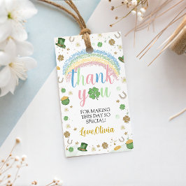 Lucky One Birthday Thank You Favor Tag Presentetikett