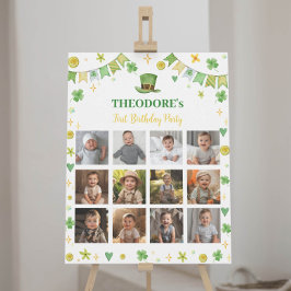 Lucky One Boy Birthday Photo Milestone-skylt Poster