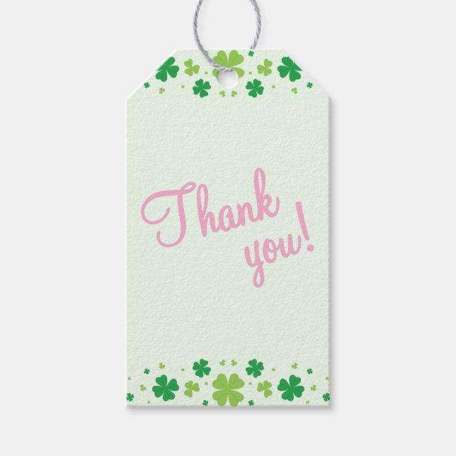 Lucky One First 1st Birthday Party Presentetikett (Framsidan)