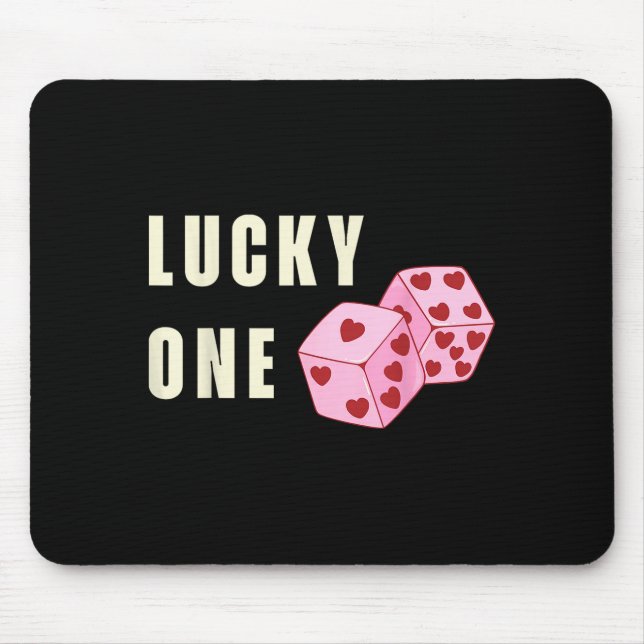 Lucky One Heart Dice Couples Matching Valentines D Musmatta (Framsidan)