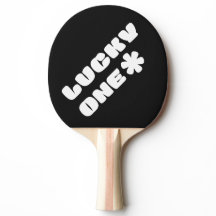 Lucky One Ping Pong Paddle - Black
