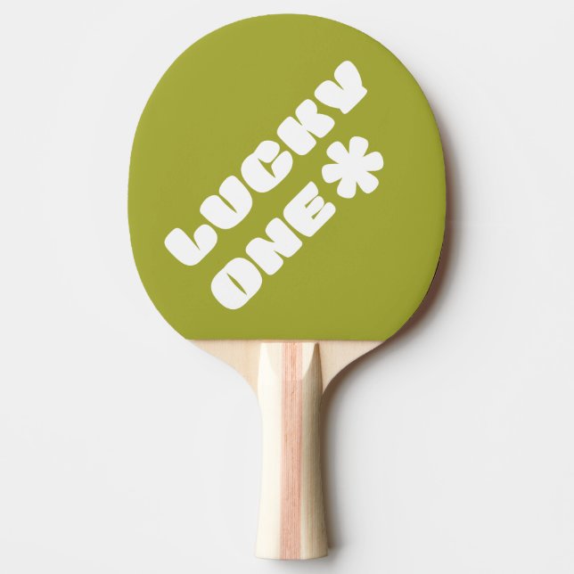 Lucky One Ping Pong Paddle - Grönt Pingisracket (Framsidan)