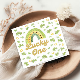 Lucky One Rainbow Birthday Shamrock Napkins Pappersservett