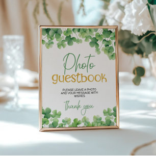 Lucky One Shamrock Birthday Bord Sign Poster