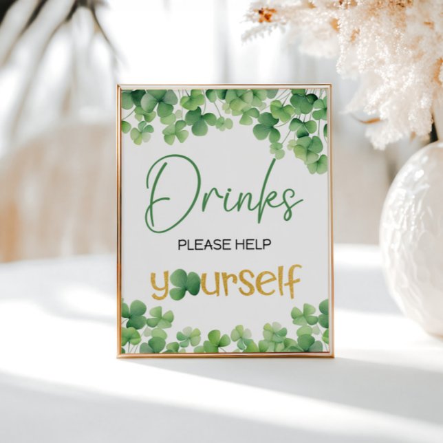 Lucky One Shamrock Birthday Bord Sign Poster (Skapare uppladdad)