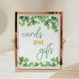 Lucky One Shamrock Birthday Bord Sign Poster