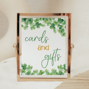 Lucky One Shamrock Birthday Bord Sign Poster