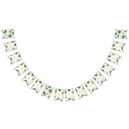 Lucky One Shamrock First Birthday Banner Vimplar