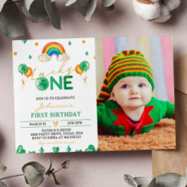 Lucky One St Patrick's Boy 1st Birthday-inbjudan Inbjudningar