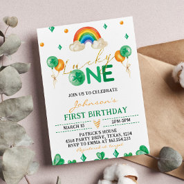 Lucky One St Patrick's Boy 1st Birthday-inbjudan Inbjudningar