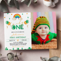 Lucky One St Patrick's Boy 1st Birthday-inbjudan