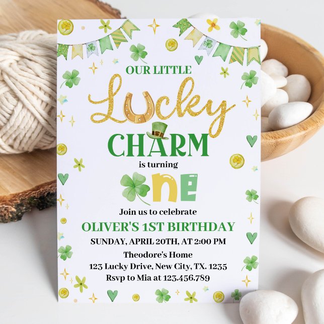 Lucky One St patrick's day 1st Birthday-inbjudan Inbjudningar (Skapare uppladdad)