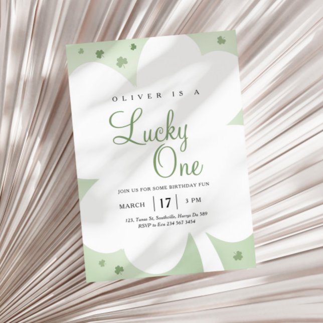 Lucky One St. Patrick's Day 1st Birthday Inbjudningar (Skapare uppladdad)