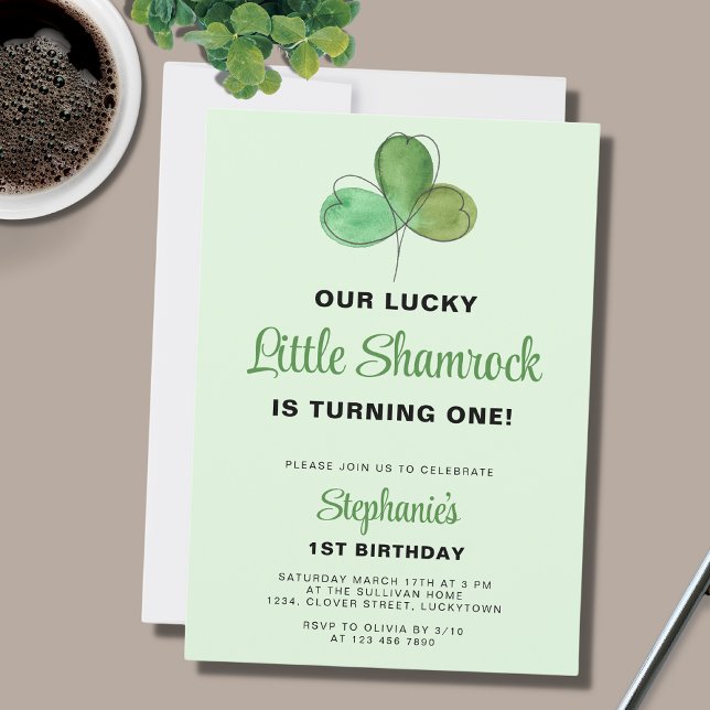 Lucky One St. Patrick's Day 1st Birthday Inbjudningar (Skapare uppladdad)