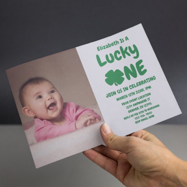 Lucky One St patrick's day 1st Birthday Inbjudningar (Skapare uppladdad)