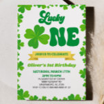 Lucky ONE St. Patrick's Day 1st Birthday Party Inbjudningar<br><div class="desc">Det här är en Lucky ONE St. Patrick's Day 1st Birthday Party-inbjudan!</div>