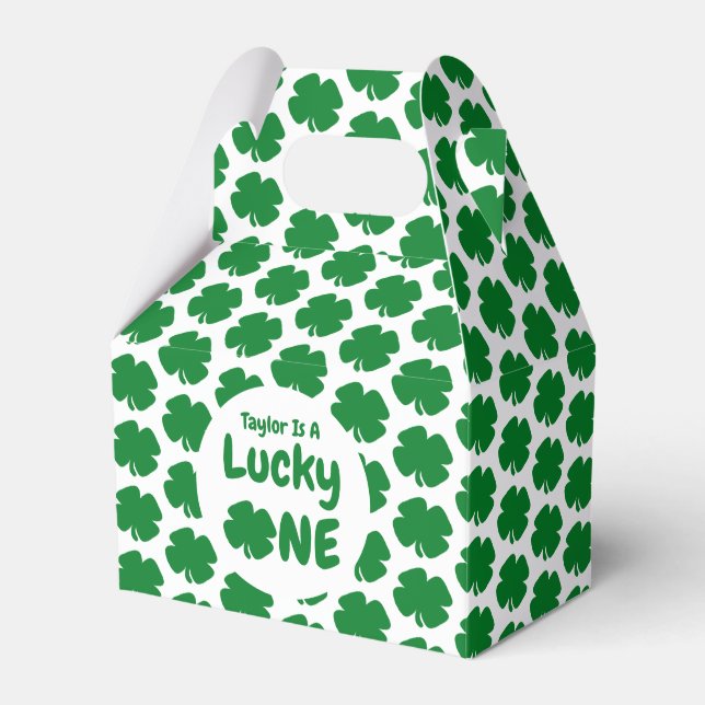 Lucky One St patrick's day 1st Birthday Presentaskar (Framsidan Sidan)