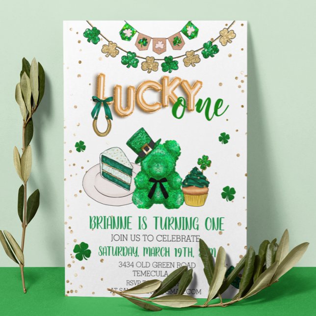 Lucky One St. Patrick's day Birthday Baby Party Inbjudningar (Skapare uppladdad)