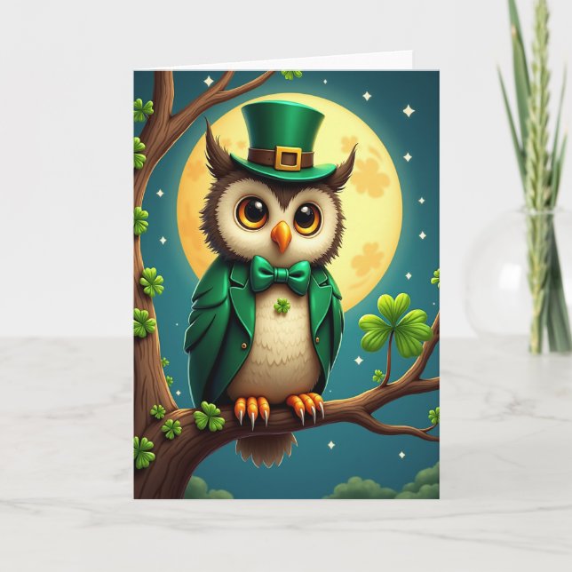 Lucky Owl Festive Fun Card Kort (Framsida)