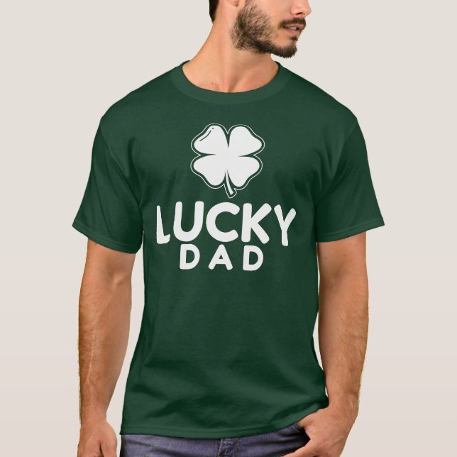 Lucky Pappa fyraLöv Klöver Shirt - Far T (Framsida)