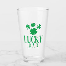 Lucky Pappa Pint Glass - Klöver Coola för Far