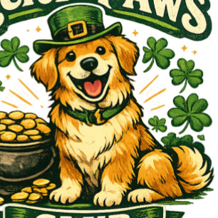 Lucky Paws Club St Patricks Day Hundtröja T Shirt