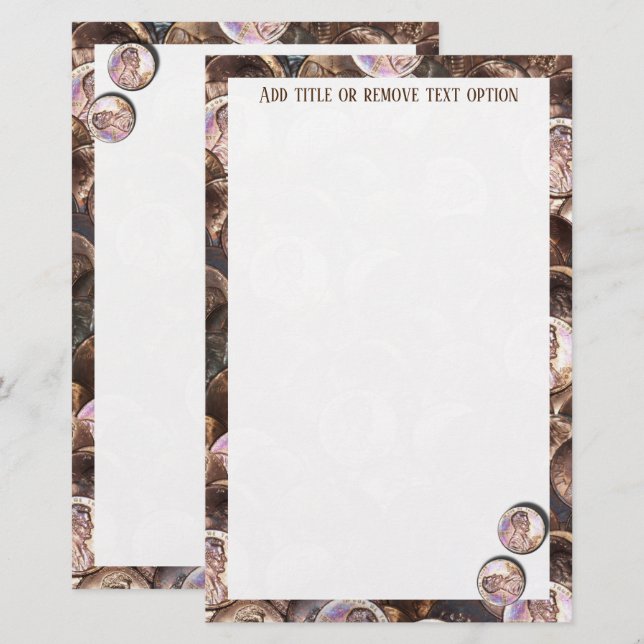 Lucky Pennies Brevpapper (Fram/baksida)