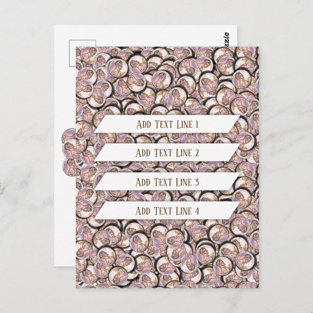 Lucky Pennies Vykort (Fram/baksida)