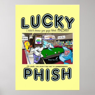 Lucky Phish - Hajar som spelar Bassäng Poster