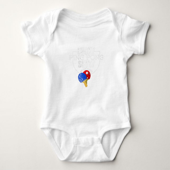 Lucky Ping Pong Funny för Bord tennis Players T Shirt (Framsida)