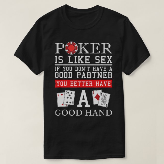 Lucky Poker Gift - Texas Holdem Poker Player T-Shi T Shirt (Design framsida)
