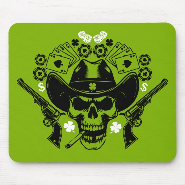 Lucky Poker Skull Musmatta (Framsidan)