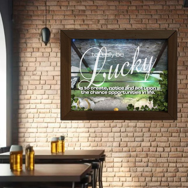 Lucky Poster - Abstrakt Blarney Stone Wall Art (🍀 This Blarney Stone-inspired poster adds Irish charm and inspiration to any pub, bar, or home.)